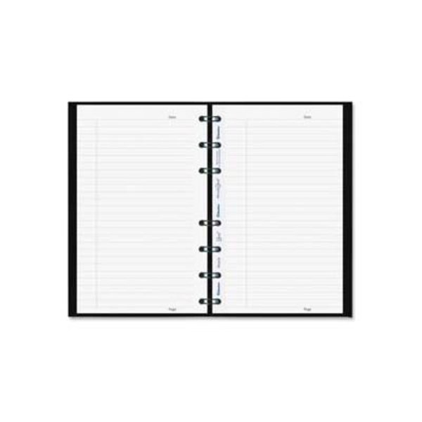 Rediform Office Products MiracleBind Notebook, College/Margin, 11 x 9-1/16, White, 75 Sheets, Black Cover AF1115081